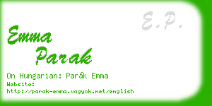 emma parak business card