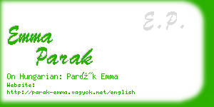 emma parak business card